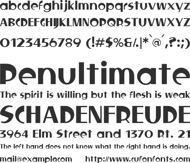 Locked Window font preview