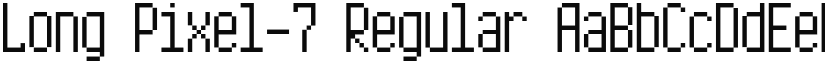 Long Pixel-7 Regular font