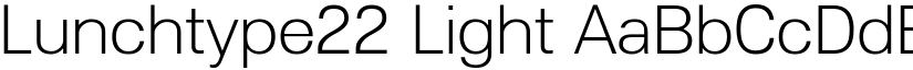 Lunchtype22 Light font