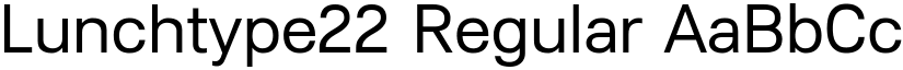 Lunchtype22 Regular font