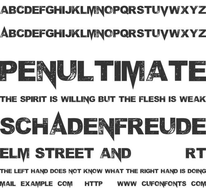 M Ponderosa font preview