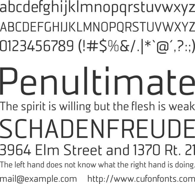 Manila Sans font preview