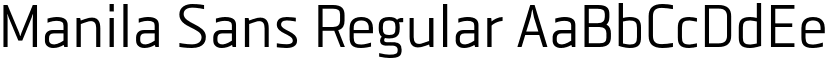 Manila Sans Regular font