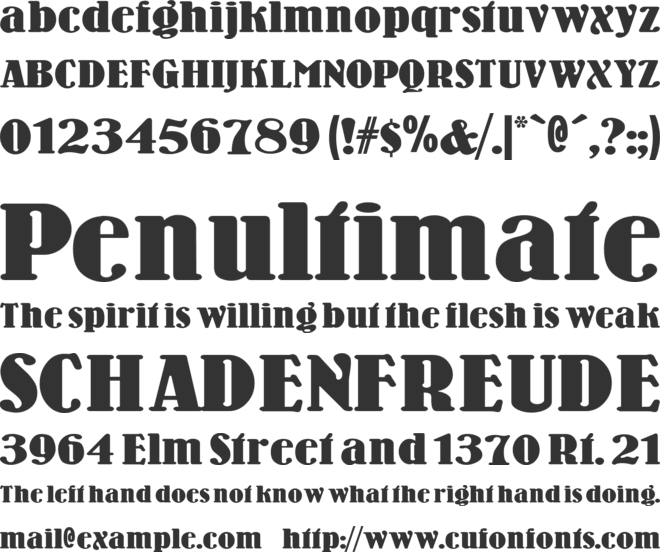 Wooden Nickel Black font preview