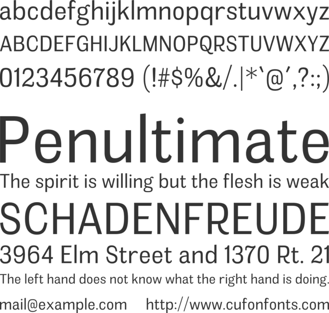 Meloche font preview