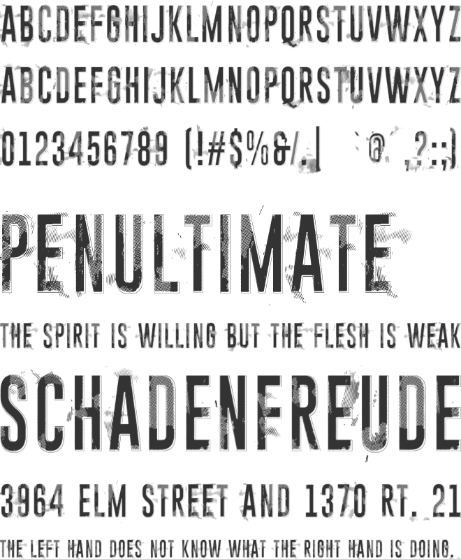 Midnight crimson font preview