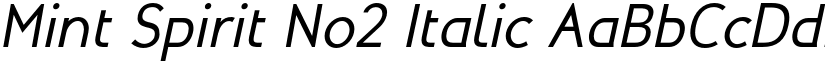 Mint Spirit No2 Italic font