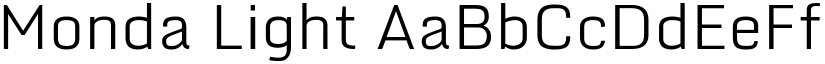 Monda Light font