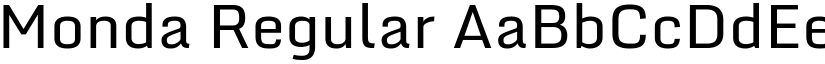 Monda Regular font