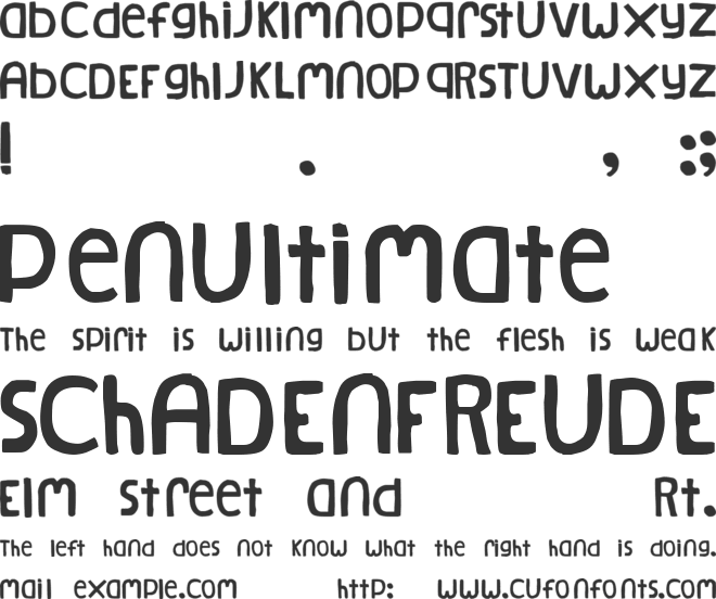 Natural Log font preview