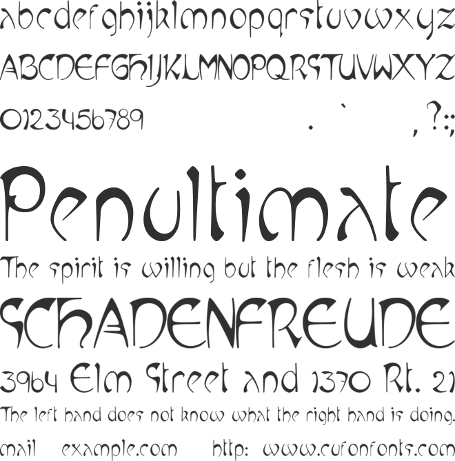 Mucha Like font preview