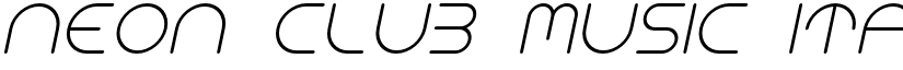 NEON CLUB MUSIC Italic font