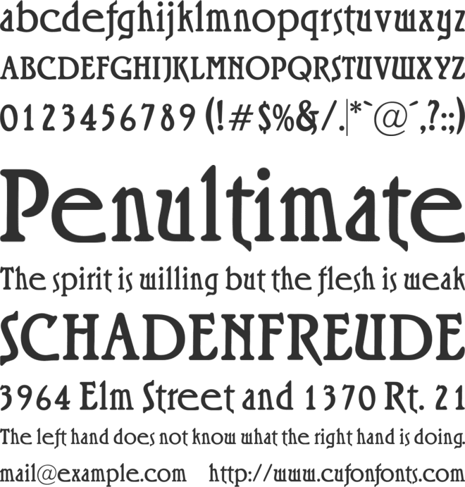 Roskell font preview