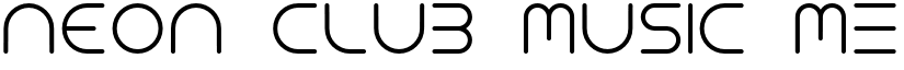 NEON CLUB MUSIC Medium font