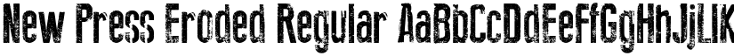 New Press Eroded Regular font