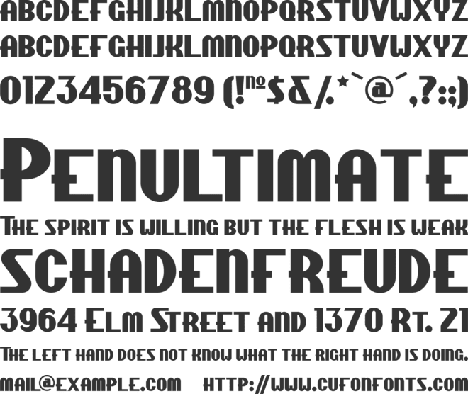 Chippewa Falls NF font preview