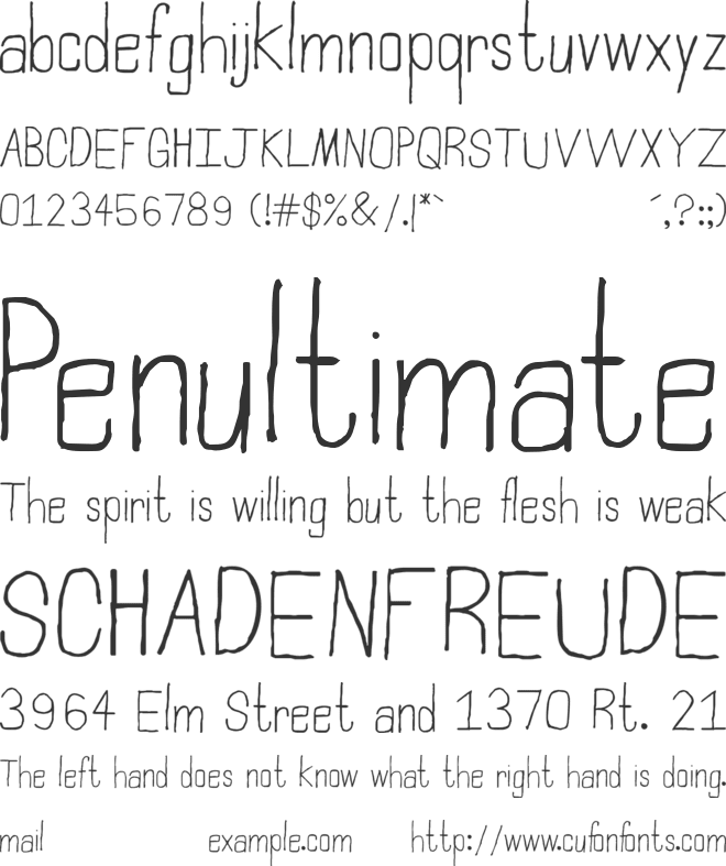 Northampton font preview