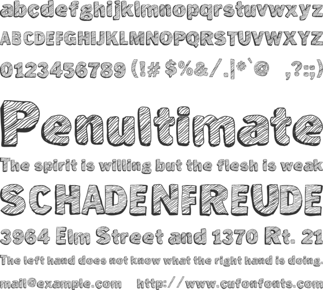 Not Tuned TV font preview