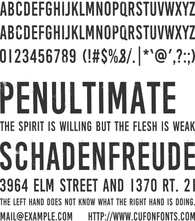 Numero 39 font preview
