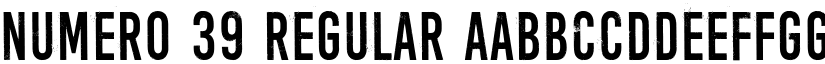 Numero 39 Regular font