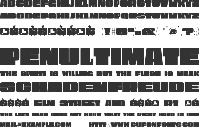 Obesum Ultra Caps font preview