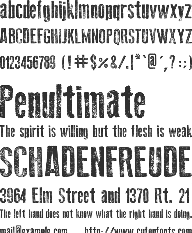 Old Press font preview
