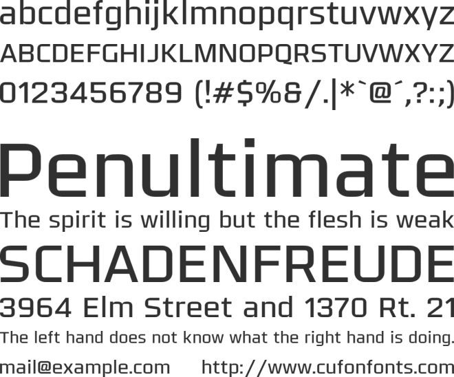 Olney font preview