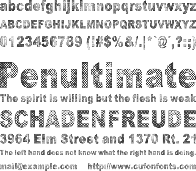 Oranssi hohde font preview