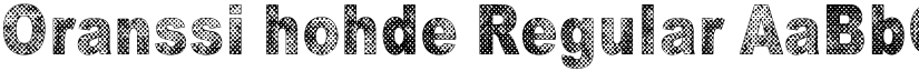 Oranssi hohde Regular font