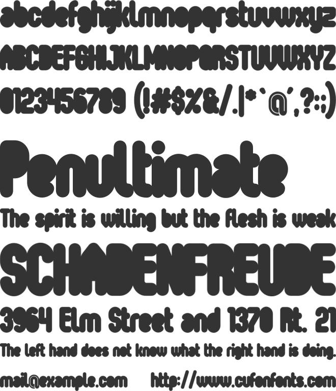 Oval Black font preview