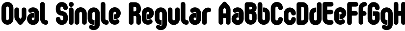 Oval Single Regular font