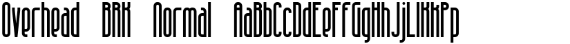 Overhead BRK Normal font