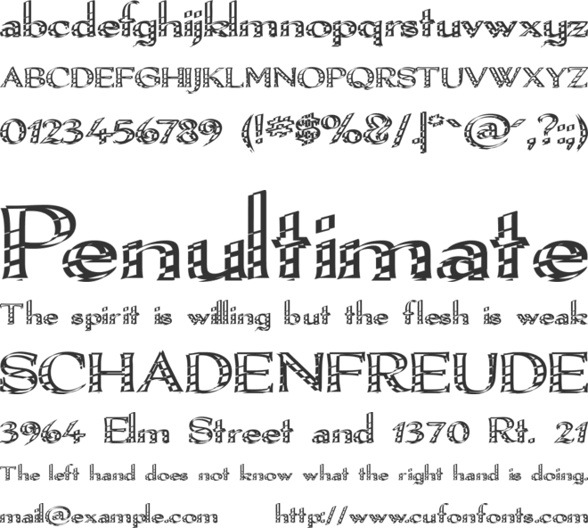 Pamelor I font preview