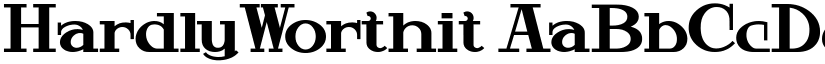 HardlyWorthit font