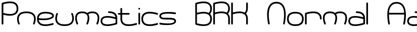 Pneumatics BRK Normal font