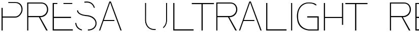 Presa Ultralight Regular font