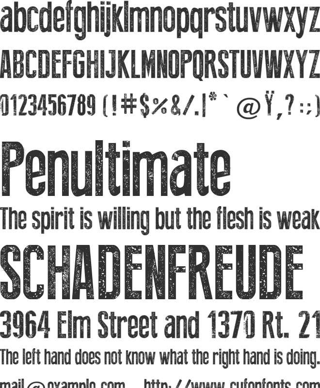 Press Style font preview