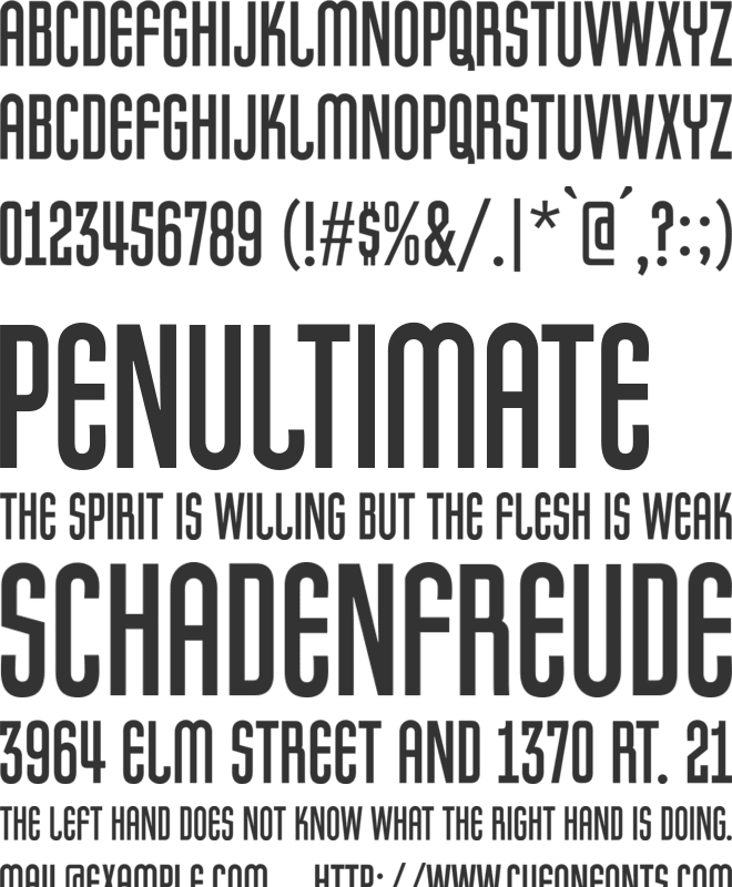 Pretender font preview