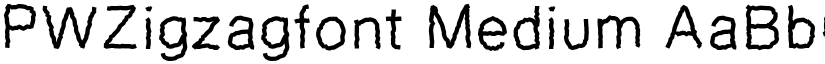 PWZigzagfont Medium font