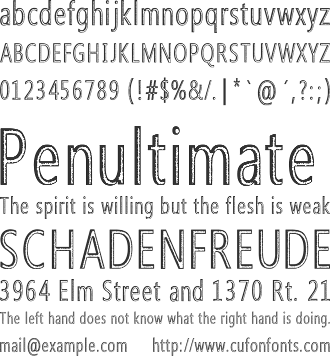 Qoncrete font preview