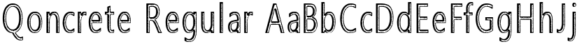 Qoncrete Regular font