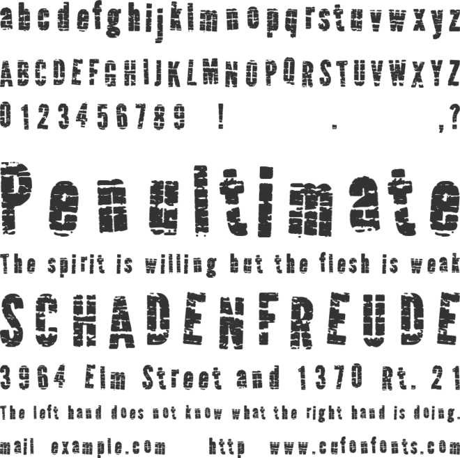 QrackStreet font preview