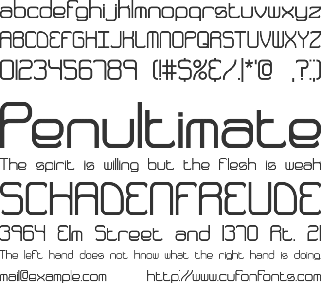 Quarterly  BRK font preview