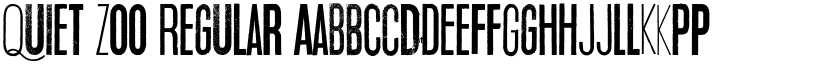 Quiet Zoo Regular font