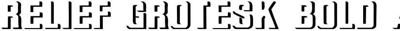 Relief Grotesk Bold font