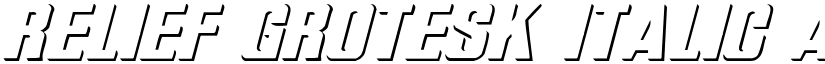 Relief Grotesk Italic font