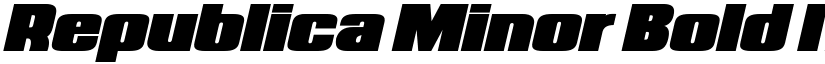 Republica Minor Bold Italic font