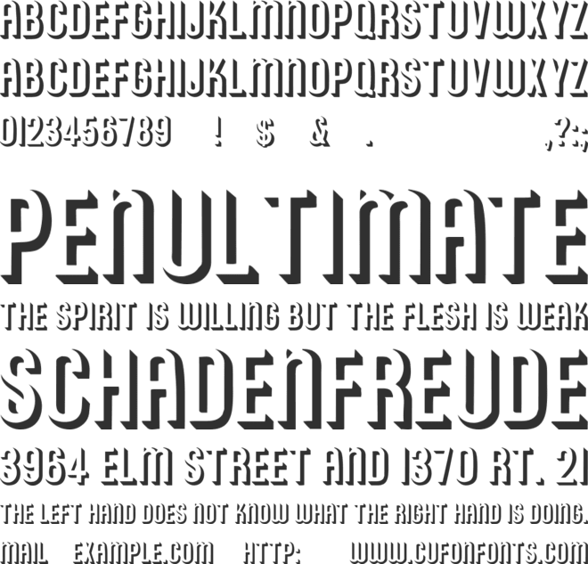 RoundedRelief font preview