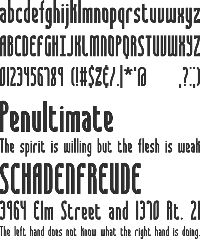 Saunder BRK font preview