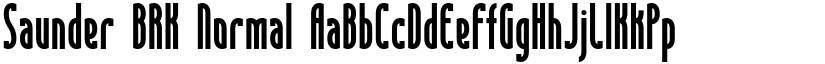 Saunder BRK Normal font